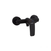 Nueva mosca' mezclador de ducha negro con conexiones de pared.