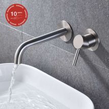 Poalgi - Mitigeur de lavabo encastré sky bath nickel brossé Inox S304 série Cloud