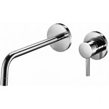 Paffoni - Mitigeur lavabo mural couleur chrome, bec 245 mm Light LIG007CR70 Chromé - 245 mm