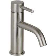 Pollini Acqua Design - Mitigeur de lavabo modèle rond couleur aspect acier Pollini Jessy mxlamcmmcns acier inoxydable brossé