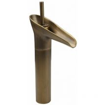 Spark - Mitigeur de lavabo Robinet de verre de vin de robinet rétro en cuivre de bassin de comptoir de style européen Bronze Grand