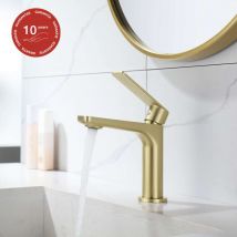 Poalgi - Mitigeur de lavabo sky bath or brossé pvd série Glory