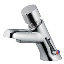 Idral - Mitigeur de lavabo temporisé de la série modern avec commande à bouton-poussoir antiblocage