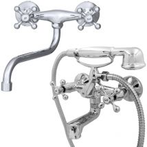 Granitan - mitigeur de salle de bain rétro pour baignoire+mélangeur de lavabo