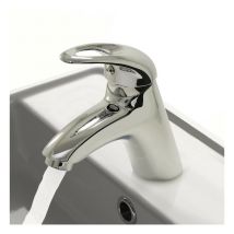 Pro Et Discount - Mitigeur de salle de Bain Robinet pour Lavabo Vasque en Laiton Chrome avec Vidage