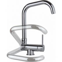 Gattoni Rubinetteria - Mitigeur d'évier de cuisine de couleur chrome avec bec rabattable Gattoni 6014765C0 Chromé