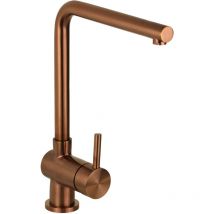 Pollini Acqua Design - Mitigeur d'évier de cuisine en acier inoxydable couleur pvd cuivre brossé avec bec orientable Pollini AK0060R Cuivre brossé pvd