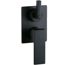 Mitigeur douche à encastrer avec inverseur 2 voies en noir mat Paini Venti V2YO691TC1 Noir mat - 2 sorties