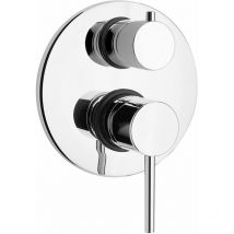 Mitigeur douche à encastrer avec inverseur 2 voies Paini Cox 78CR6911 Chromé - 2 sorties
