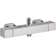 Paini France Robinetterie - Mezclador termost tico cuadrado de doble salida para ducha