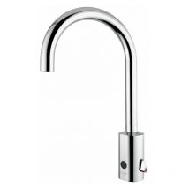 Caesaroo - Mitigeur de lavabo électronique à cellule photo-électrique avec bec haut fixe et alimentation par pile série curve 02505 Chromé - Laiton