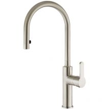 Mitigeur évier avec douchette extractible Capitole 2 - Anconetti - Nickel satiné