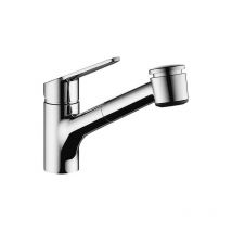 Mitigeur evier KWC Isla chrome, basse pression, douchette de vaisselle extractible