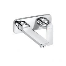 Kludi - Balance - Mitigeur de lavabo encastré à deux trous, chrome 522460575