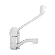 Invena - Mitigeur lavabo avec levier prolongée et bec handicapés mobilité grand levier