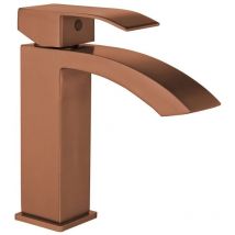 Allibert Robinet salle de bain Mitigeur lavabo CABERNET cuivré en acier inoxydable avec cartouche céramique ACS