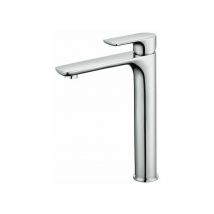 Rosemary - Mitigeur Lavabo Design à Bec Haut Grand Robinet Salle de Bain Chromé avec Mousseur Démontable Robinet de Lavabo en Laition Robinet haut
