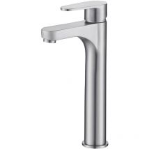 Allibert - Robinet salle de bain Mitigeur lavabo haut canggu en acier inoxydable avec cartouche céramique acs 4,5 x 30 x 14,5 cm