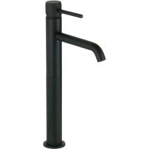 Gattoni Rubinetteria - Mitigeur lavabo haut noir mat avec poignée luxe Gattoni beta 2485/24NO | Noir mat - Noir mat