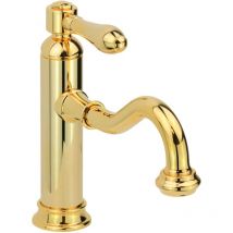 Gattoni Rubinetteria - Mitigeur lavabo monocommande modèle rétro couleur or Gattoni Oxford 3140/31D0 Or