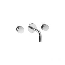 Paffoni - Mélangeur lavabo encastré 3 trous avec bec l. 245 mm Jo series JO008CR Chromé - Laiton
