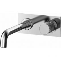 Paini France - Mitigeur lavabo mural à encastrer avec bec 20 cm Paini Cox Grip 7GCR208P Chromé