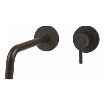 Paffoni - Light - Mitigeur de lavabo encastré avec corps, installation de 2 trous, noir mat LIG104NO70