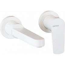 Mitigeur lavabo mural blanc mat Gattoni Avio AV03570BO Blanc mat
