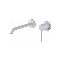 Gattoni Rubinetteria - Mitigeur lavabo mural blanc mat Gattoni Easy 2337/23BO Blanc mat