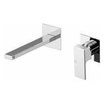 Gattoni Rubinetteria - Mitigeur lavabo mural Gattoni square 2537/25C0 Chromé - 200 mm