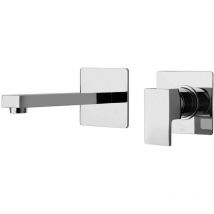 Paini France - Mitigeur lavabo mural avec plaques 96x90 mm Paini Dax r 84CR208RQ Chromé