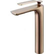 Paini France - Mitigeur lavabo réhaussé addict Gold rose