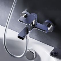 AM.PM Mitigeur Baignoire Chrome Robinet Baignore Main Monté Mur pour Salle de Bains Mélangeur de Baignoire en Laiton