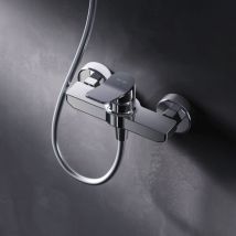 Mitigeur Douche Chrome Robinet Douche Main Monté Mur pour Salle de Bains Mélangeur Douche en Laiton - Am.pm
