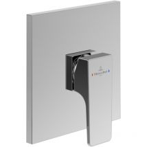 Villeroy und Boch Architectura Square kit d&39installation finale TVS12500200061 raccord encastré, montage mural, chromé