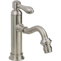 Gattoni Rubinetteria - Mitigeur monocommande pour bidet modèle rétro couleur nickel brossé Gattoni Oxford 3150/31NS Nickel brossé