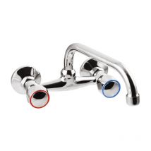 Invena - Robinet Cuisine Mitigeur Chrome Mural Bec De 20cm