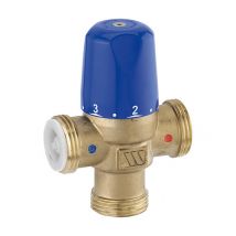 Watts - Mitigeur thermostatique compact mmv-c corps 1 (26/34) Laiton brut Mâle g 3/4 (20/27)