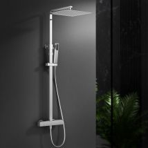 Ubeegol - Colonne de Douche Thermostatique Chromé - Systèmes de Douche Pas Besoin de Forage Secondaire - Hauteur Réglable - Ensemble de Douche en