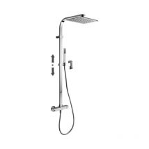 Paffoni - Colonne de douche rectangulaire fixe City ZCOL665CR Chromé - Métal