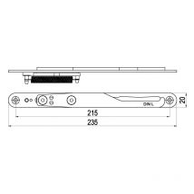 ABS - imh Mitnehmerhaken gf uni 20 v Gr.1, 235 x 20 mm,schwarz verzinkt,DIN links