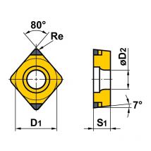 Mitsubishi Electric - Mitsubishi ccmt 09T308-MM Insert Grade MC7025