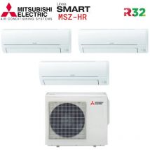 mitsubishi electric aire acondicionado trial split serie smart msz hr 9000+9000 con mxz-3ha50vf wi-fi opcional 9+9+9 - nuevo gas r-32