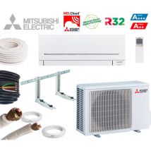 Mitsubishi Electric AP avec 7 métres KIT DINSTALLATION - 9000 BTU 2,5 kW - Wi-Fi - MSZ-AP25VGK-MUZ-AP25VG A+++, climatiseur reversible mural