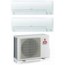 Mitsubishi Electric - dual split air conditioner series smart msz-hr 9000+9000 avec mxz-2ha50vf gas r-32 wi-fi optional 9+9 - new