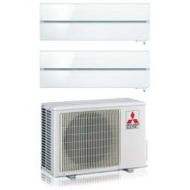 Dual split inverter air conditioner series kirigamine style msz-ln 9+9 avec mxz-2f53vf pearl white r-32 wi-fi integrated colour 9000+9000