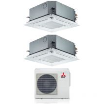 Dual split inverter aire acondicionado cassette 60x60 slz-m 12+12 con mxz-2f53vf r-32 wi-fi opcional 12000+12000 - Mitsubishi Electric