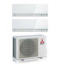 Mitsubishi Electric - Dual Split Inverter Klimagerät Serie kirigamine zen white msz-ef 12+15 mit MXZ-3F54VF R-32 Wi-Fi Integrated Farbe Weiß