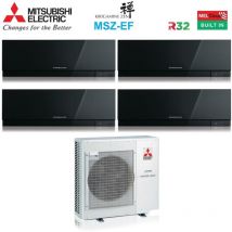 Quadri Split Inverter Aire Acondicionado Serie kirigamine zen negro msz-ef 7+7+9+9 con MXZ-4F72VF R-32 Wi-Fi Integrado Color Negro 7000+7000+9000