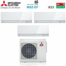 Trial split inverter air conditioner series kirigamine zen white msz-ef 9+9+12 with mxz-3f68vf r-32 wi-fi integrated colour white 9000+9000+12000